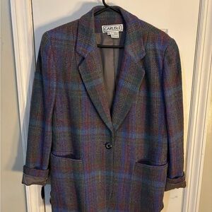 Carlisle Women's Blue and Purple Plaid Blazer